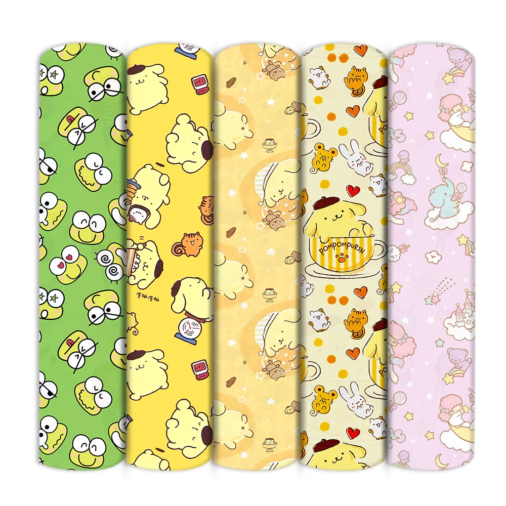 

1pc Sanrio Pompom Purin 50*145cm Patchwork Printed Polyester Cotton Fabric for Tissue Sewing Quilting Fabric Needlework Material