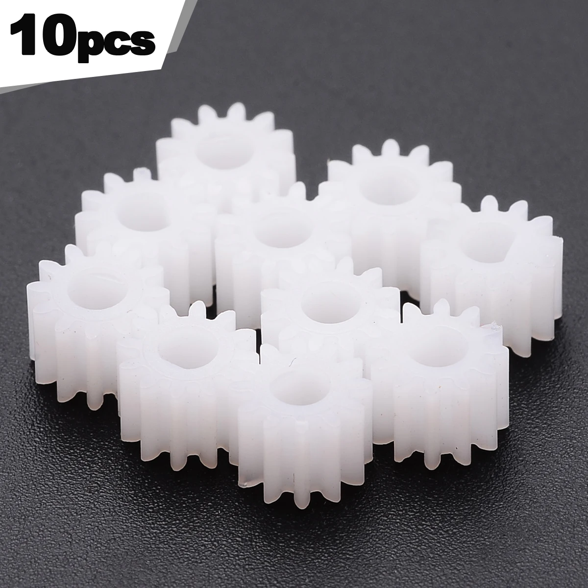 

10pcs New 1012DF 12 Teeth Plastic Gear D Shape Hole 3mm 12T M0.5 Gear For N20 D-Axis Motor DIY