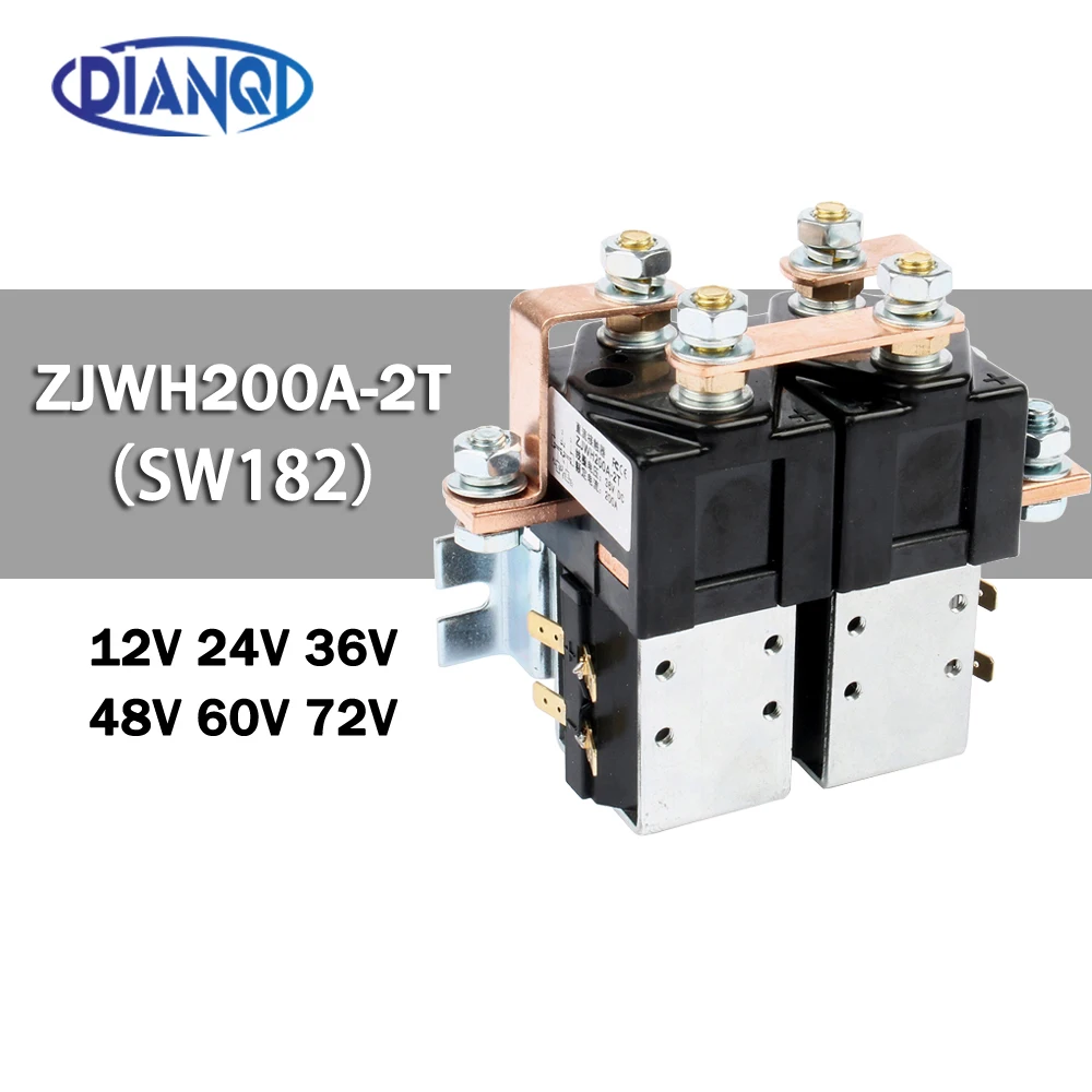 

ZJWH200A-2T SW182 2NO2NC 12V 24V 36V 48V 60V 72V 200A DC Contactor for handling drawing motor forklift electromobile wehicle car