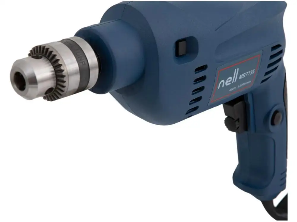 Nell Impact Drill 400W Variable Speed and Reversible 3/8 "Case 19 Parts MB7135 - 110V