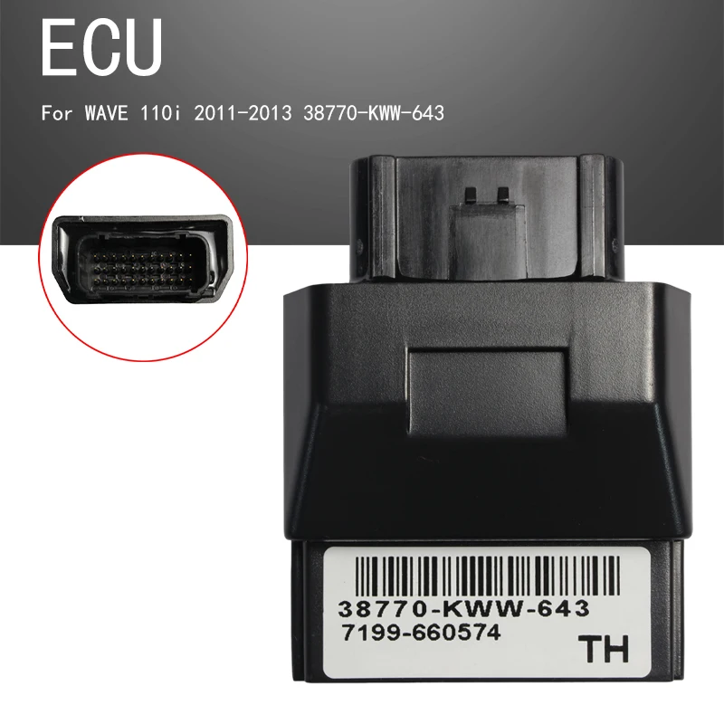 

MOTORCYCLE PGM-FI UNIT ENGINE CONTROL MODULE ECU ECM COMPUTER BOX FOR WAVE 110i 2011-2013 38770-KWW-643