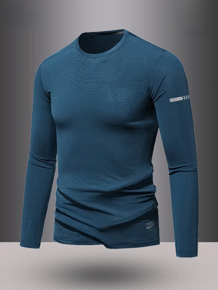 

Спортивная мужская одежда с длинными рукавами, облегающая, быстросохнущая, для бега, баскетбола, велоспорта, высокоэластичная, для фитнеса и тренировок