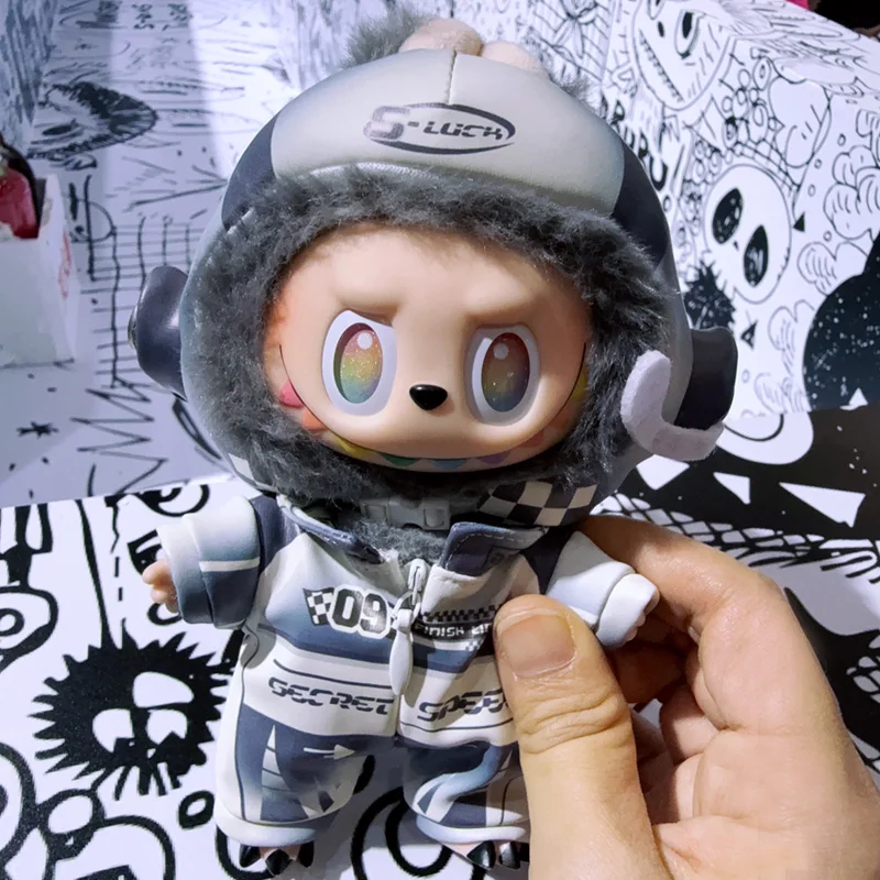 

for 17cm Labubu Clothes Wacky Mart Cute Six-Color Racing Suit Pendant Universal Doll Clothes Set The Movie Customization Clothes