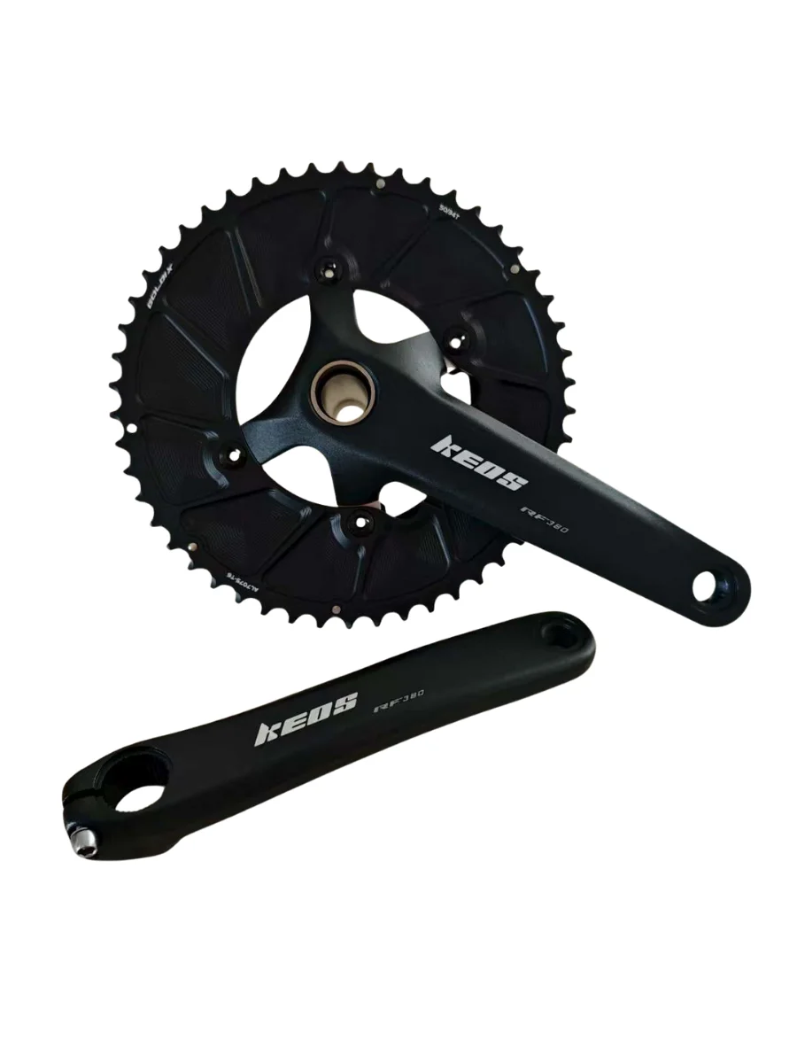 AliExpress NONE KEOS 50-34T/52-36T Double Chainring Road Bike Crankset Aluminum Alloy Hollowtech Integrated 11/12 Speed Crank Arms 165/170mm
