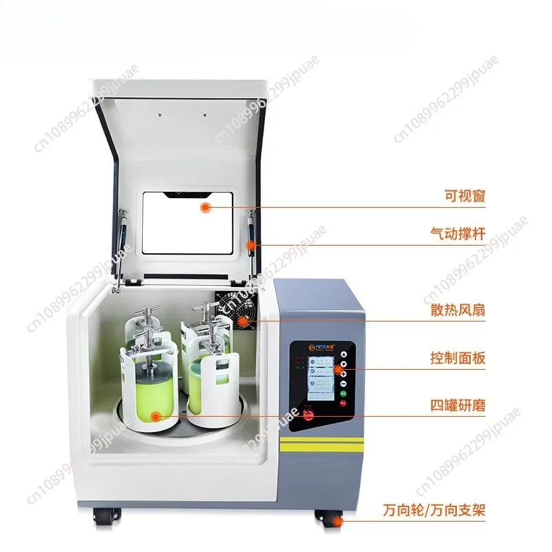 Planetary Ball Grinder for Nano Size Powder Making Ceramic Lab Grinding Machine with Jars