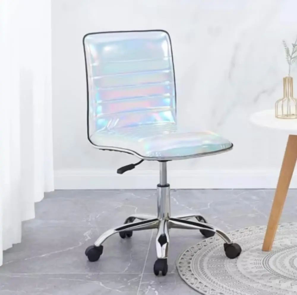 Modern Iridescent Swivel Desk Chair Softly Padded 21.5