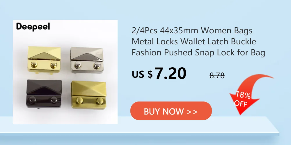 2/4pcs Deepeel Bag Metal Locks Buckle Twist Turn Lock Snap for DIY Purse Clasp Replace Repair Bags Closure Hardware Accessories