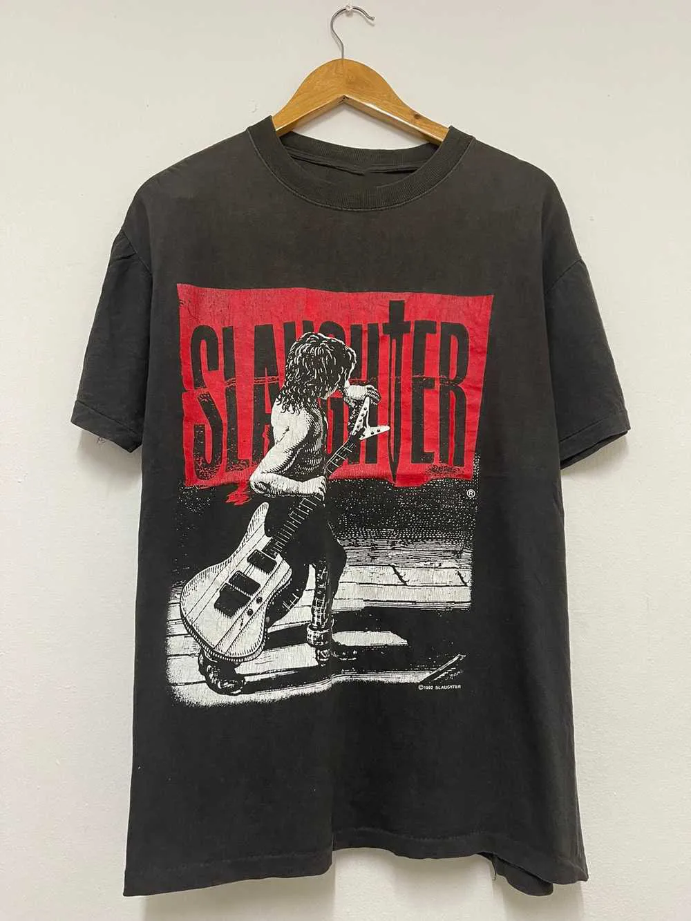 Slaughter Band The Wild Life Rock Heavy Cotton T-Shirt Full Size BT193