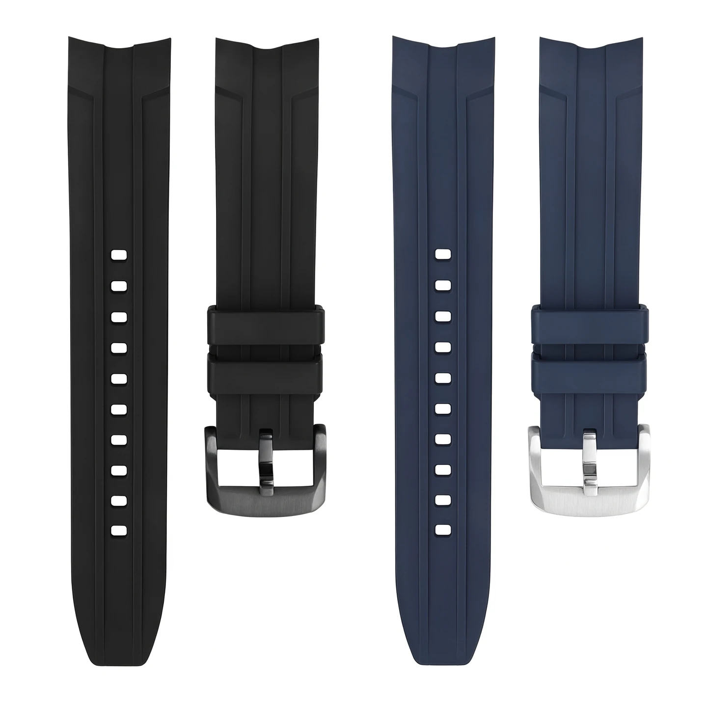 21mm Quick release FKM strap For Longines Conquest L3.781/L3.782/L3.742.2 Hydroconquest Men Diving Fluorine rubber watch band view 6