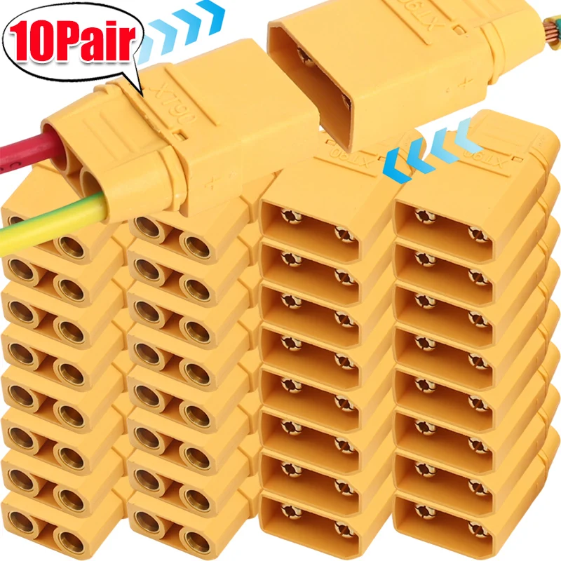 XT90 Plugs Male Female Connectors Welding Terminal Plugs for Wire Cable Connectors Adapter RC Lipo Battery Drone Boat Airplane