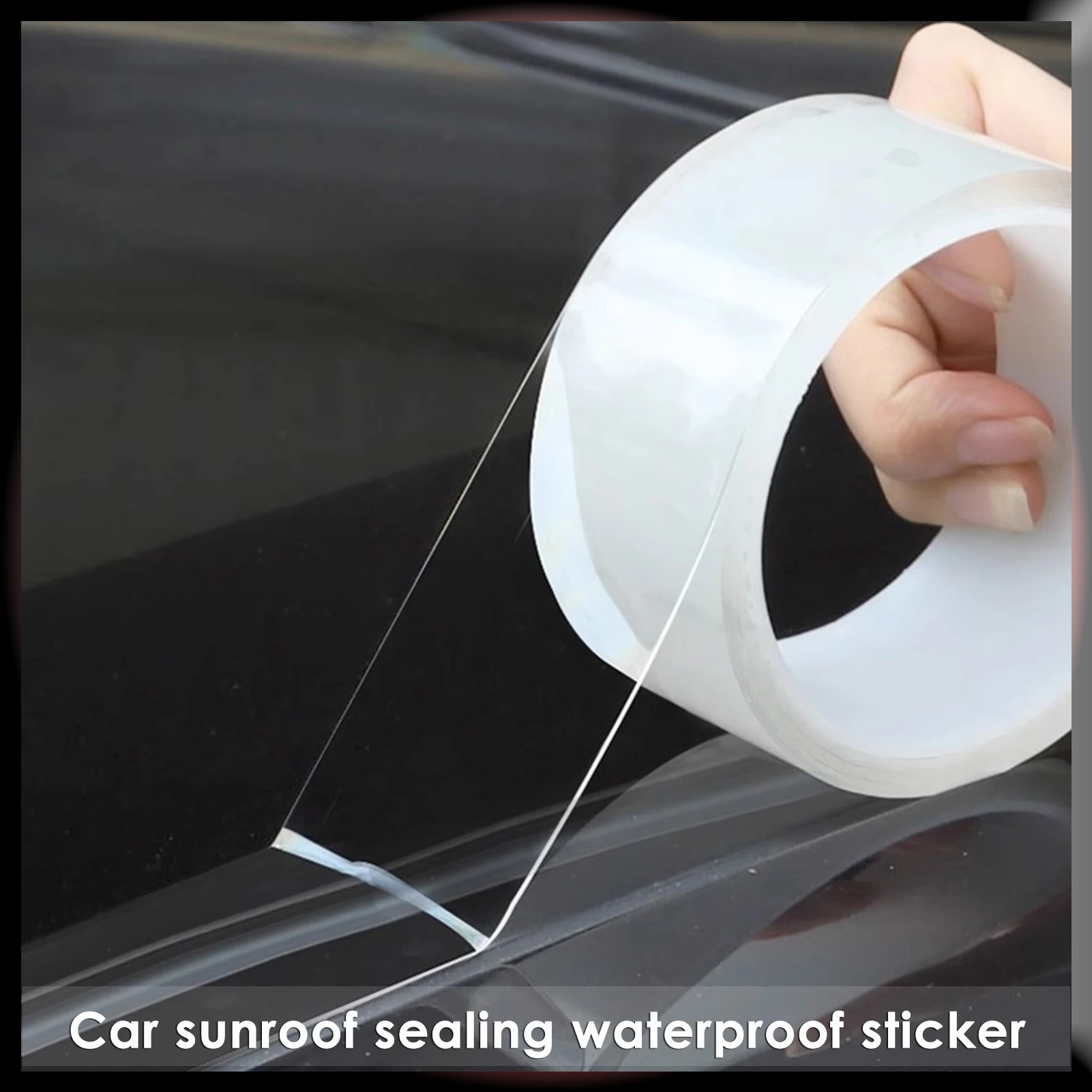 

Car Sunroof Cover Seal Sunroof Sealing Film Roof Leaking Transparent Waterproof Tape Window Seals For Stop Roof Leaks RV Trim