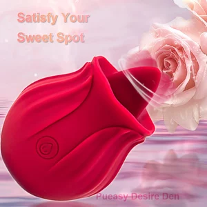 Hot Sale Rose Lidah Menjilati Oral Mengisap Vibrator untuk Wanita Stimulator Klitoris Masturbasi Wanita Pengisap Menjilat Mainan Seks untuk Wanita 8 mainan seks penjualan terbaik rose - №