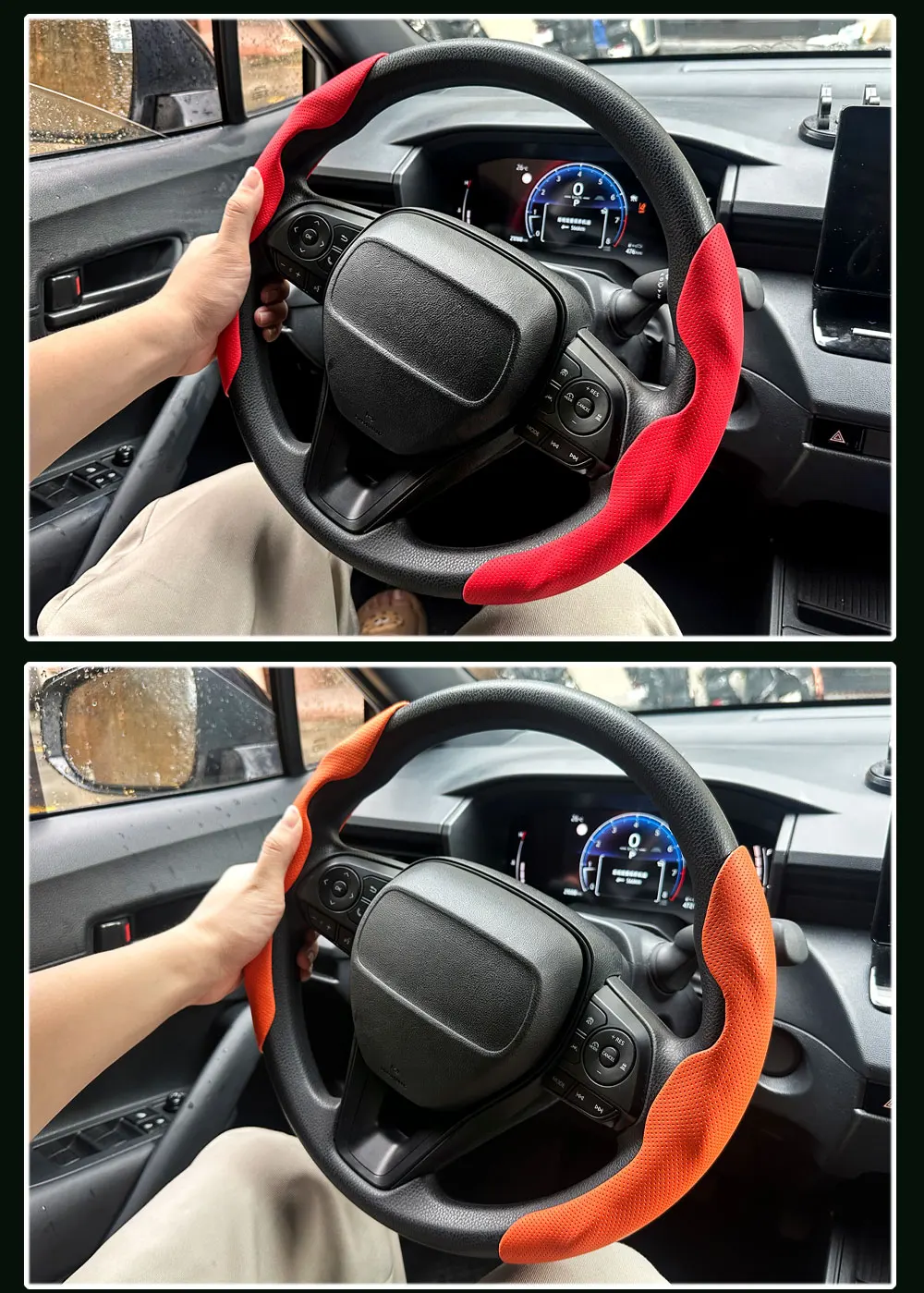 Geeignet für Tesla Rutschfeste Lenkradabdeckung mit Schnalle für Model 3 Y X S Model3 Highland Cybertruck ModelS Plaid Model-X – Detail 5