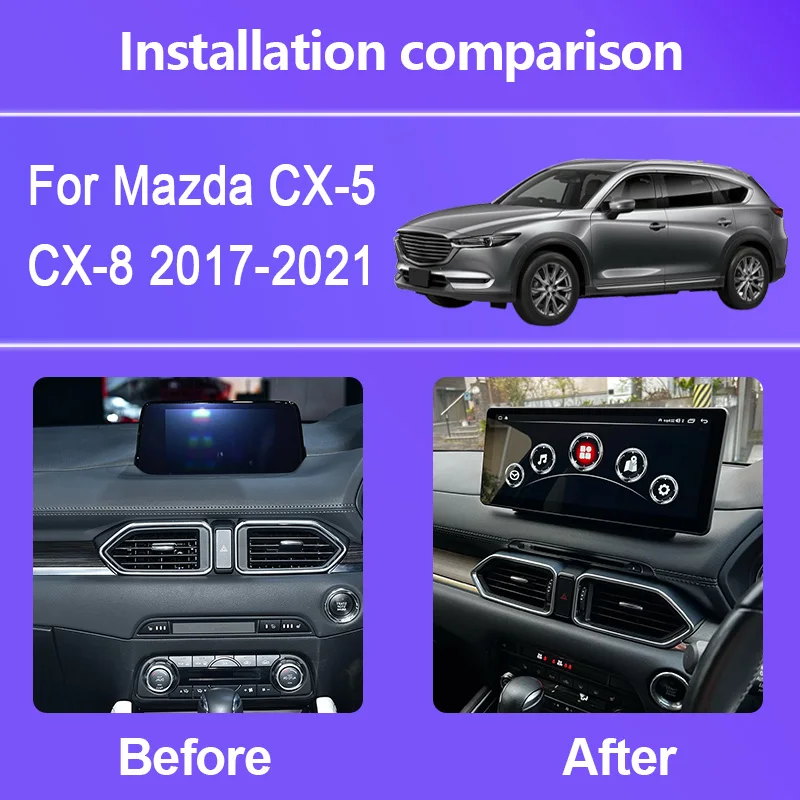 【週末セール　激安　早い者勝ち】　マツダCX-5 CX-8 ８インチディスプレイ 2020 CX-5（北米仕様）」の8インチセンターディスプレイの実車画像を