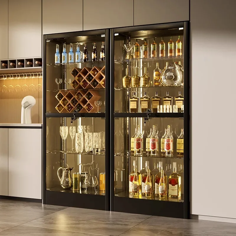 Wine  display cabinet living room  glass door wine rack household wall stand cabinet