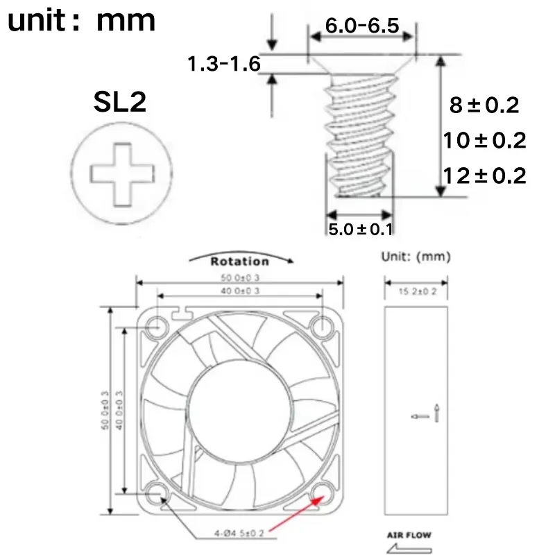 50pcs/lot KB Phillips Computer PC Case Cooling Fan Mount Screw M5x8mm M5x10mm M5x12mm Heat Dissipation Screws Fixer