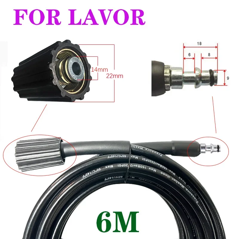 

High Pressure Water Cleaning 6m Hose Pipe Spray Gun Tools for Lavor