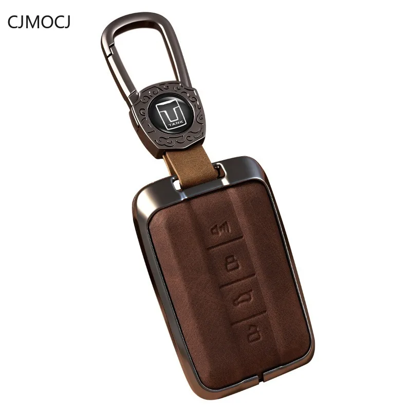 Premium Zinc Alloy Key Cover Case for Tank 300 Cyber Edition / Tank 500 (2024) - Protective Key Fob Shell Keychain
