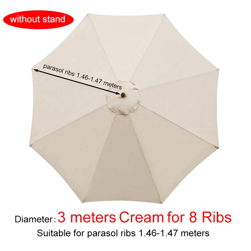 

Only Parasol Cover Sun Shading Parasol Replaceable Cloth Summer Outdoor Banana Parasol Cover Sunshade Cloth