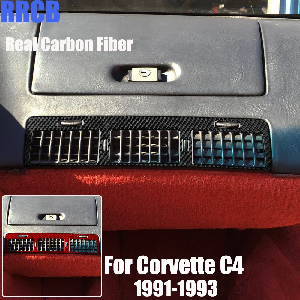 

Автомобильные аксессуары из настоящего углеродного волокна, декоративная накладка на вентиляционное отверстие пассажира, мягкая наклейка на чехол для Chevrolet Corvette C4 1991 1992 1993