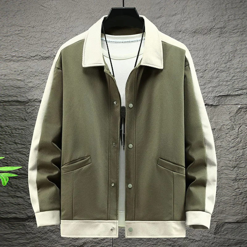 Plus Size 160KG Autumn Spring Men Jackets Loose Vintage Oversized Coats