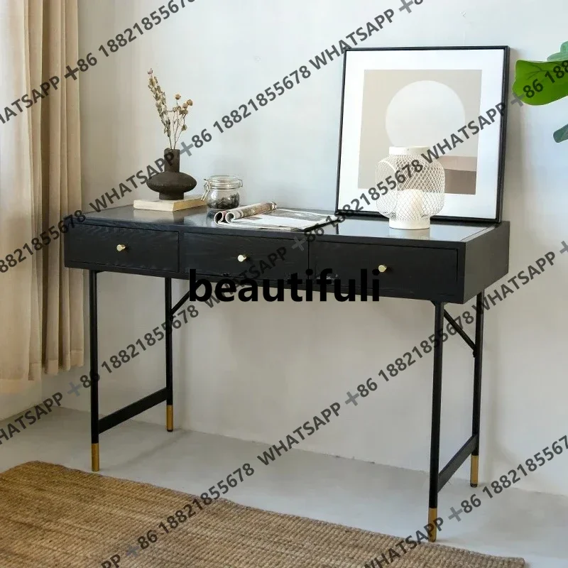 

Nordic simple light luxury desk small apartment bedroom Changhong glass computer desk