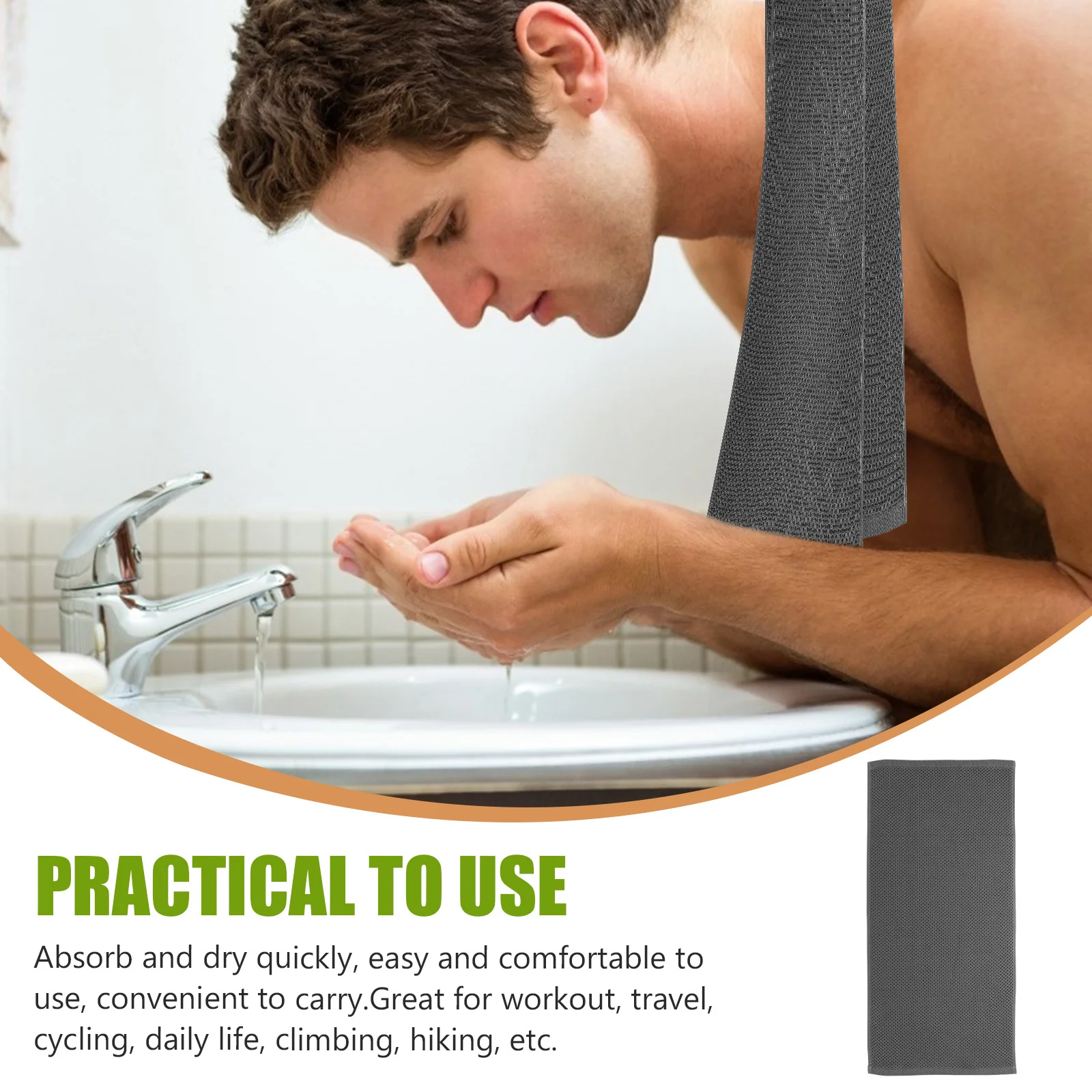 

Pure Cotton Sports Towel Honeycomb Design Quick Dry Breathable Sweat Absorbing Gym Fitness Outdoor Sports Towel for Workout