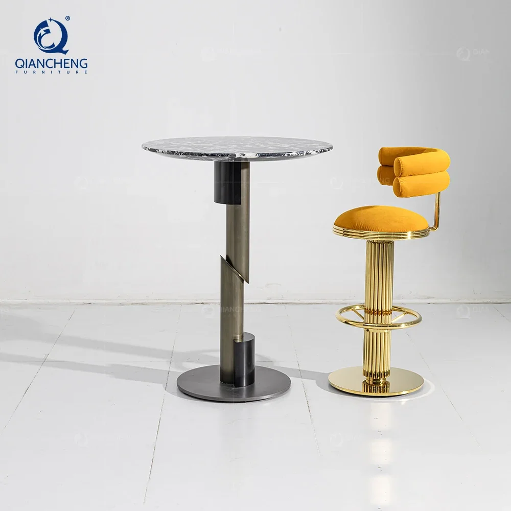 Modern Stylish Counter Table For Shop Retail Store Design Wholesale Ice Cream Shop Round Chairs And Tables For Coffee Shop
