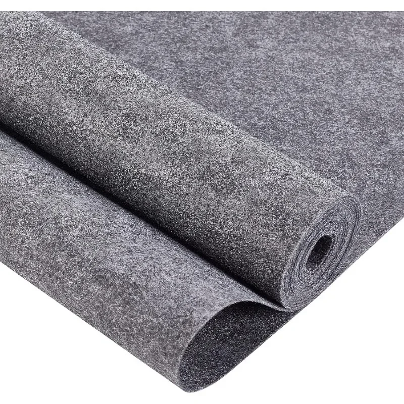 10FT 15.75 Inch Wide Dark Gray Felt Fabric Sheet Nonwoven Felt Roll Padding Felt Fabric for Cushion, DIY Craft, Patchwork Sewing