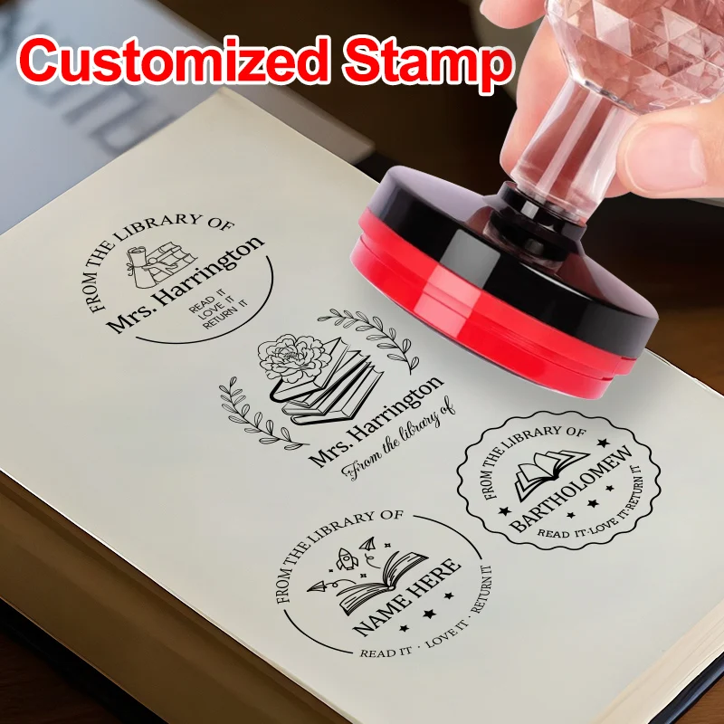 ‌Custom Ex Libris Stamp with Self-Inking - Personalized 