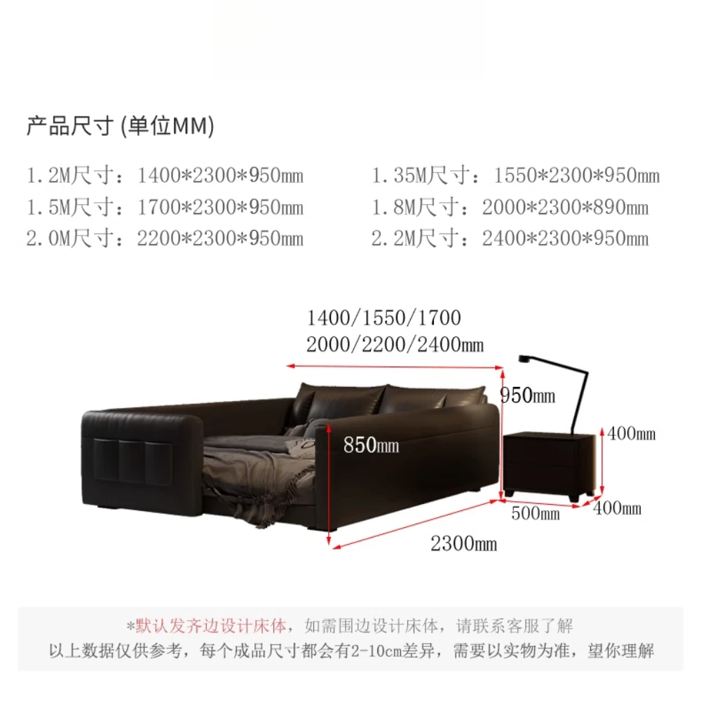 سرير بحجم كينغ أسود فاخر وبسيط وحديث لتنجيد الفنادق ومنضدة صالة للأطفال Meubles De Chambre ديكور منزلي