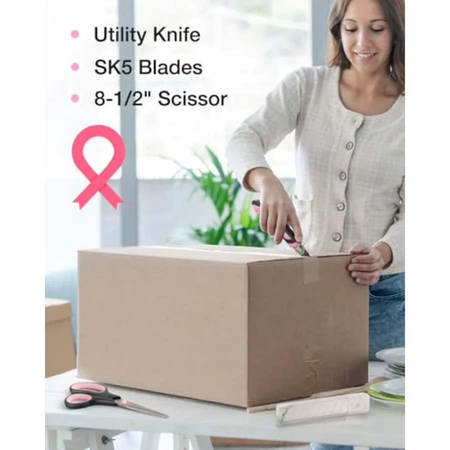 Kit di attrezzi rosa Set di attrezzi rosa da 236 pezzi con custodia rotonda facile da trasportare per progetti fai da te e manutenzione domestica Compatto e portatile