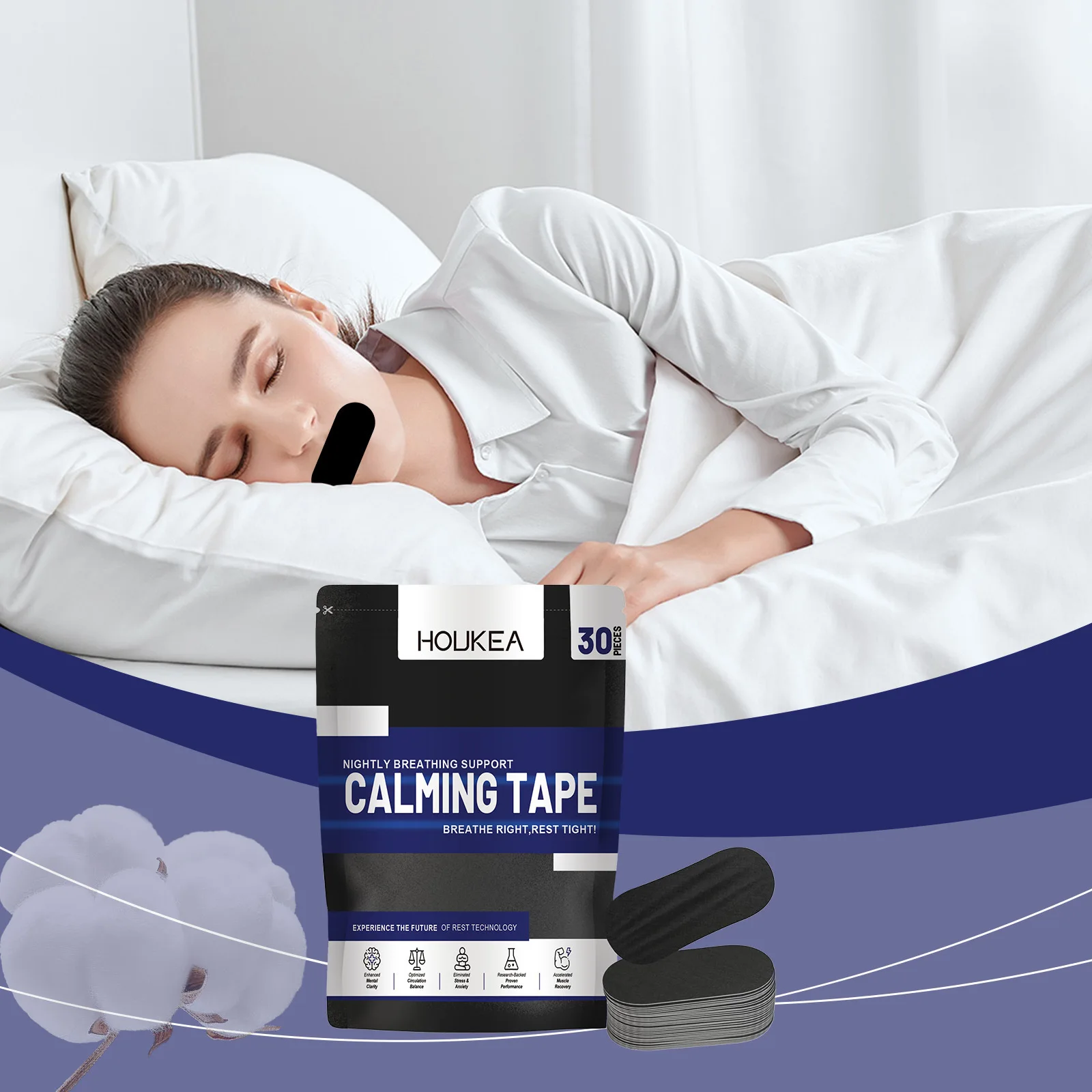 

30PC Sleep Aid Breathing Patches: Improves sleep quality and relieves tension, irritability, and insomnia. Sleep aid patches.