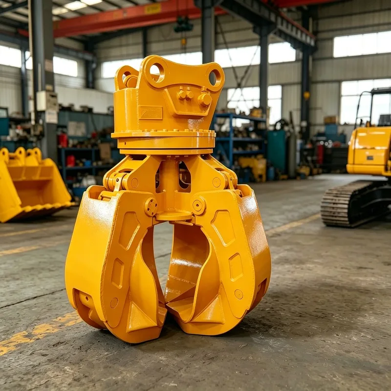 Advanced Heavy-Duty Orange Peel Grapple, 360° Rotating Bulk Material Grab for Mining Ore Handling Customized