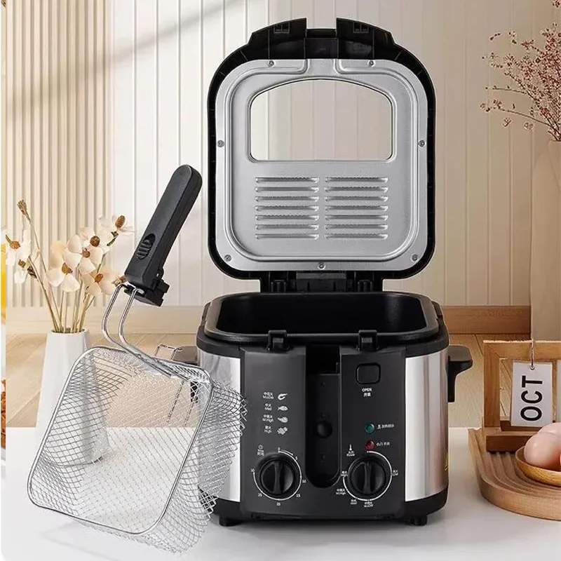 Household Commercial Electric Fryer 6L Multifunctional Smokeless Fryer, French Fry Machine
