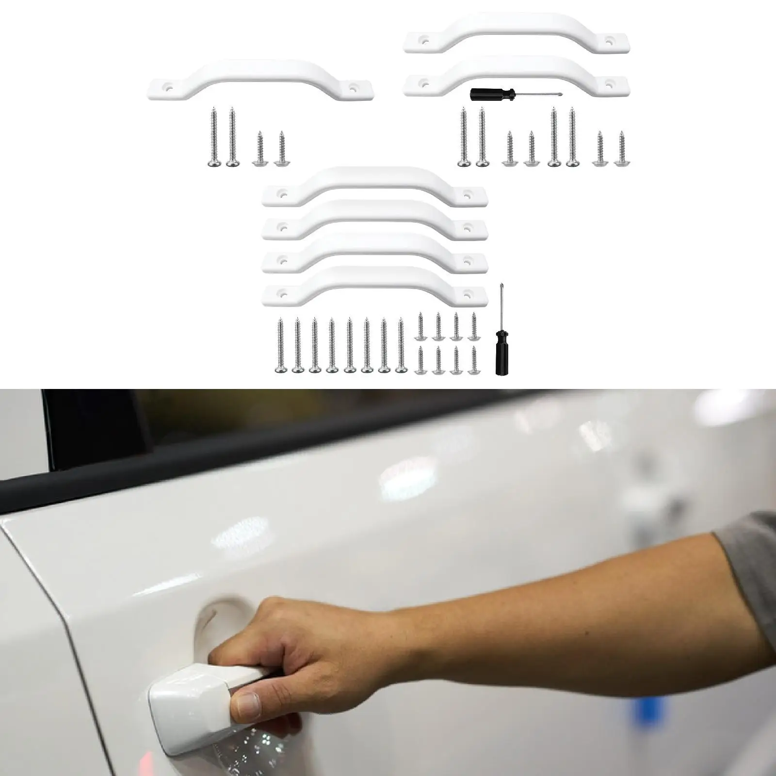 

Ручка для раздвижных дверей (складных) белая, фурнитура для прицепов и автодомов