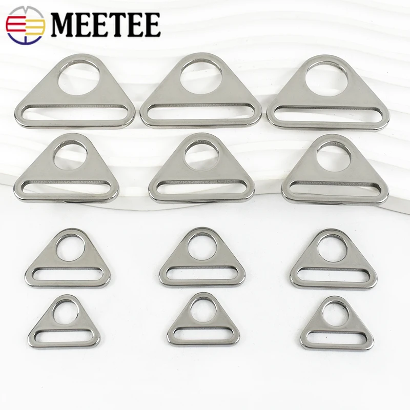 10/20Pcs 20-38mm Stainless Steel Buckles Metal Adjuster Rings for Bag Strap Bra Belt Anti Skid Hook