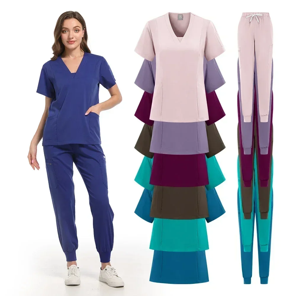 Labor Arbeits uniform Peelings Top Hosen medizinische Krankens ch wester Uniformen Arzt Chirurgie Overalls Spa Outwear Schönheits salon Arbeits kleidung