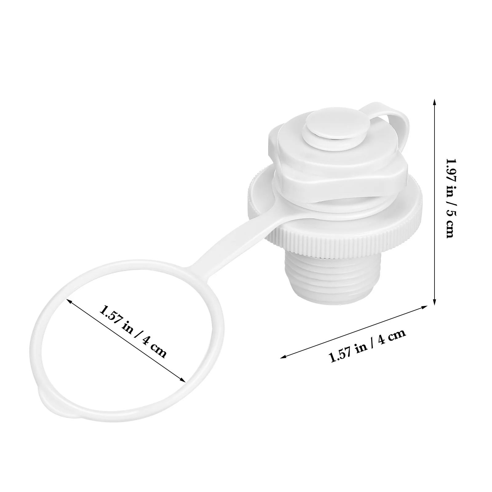 3개입 인플레이터블 보트 스파이럴 에어 밸브 22mm 화이트 스크류 밸브 에어 매트리스 카약 풀 보트 딩기 카누용 교체용