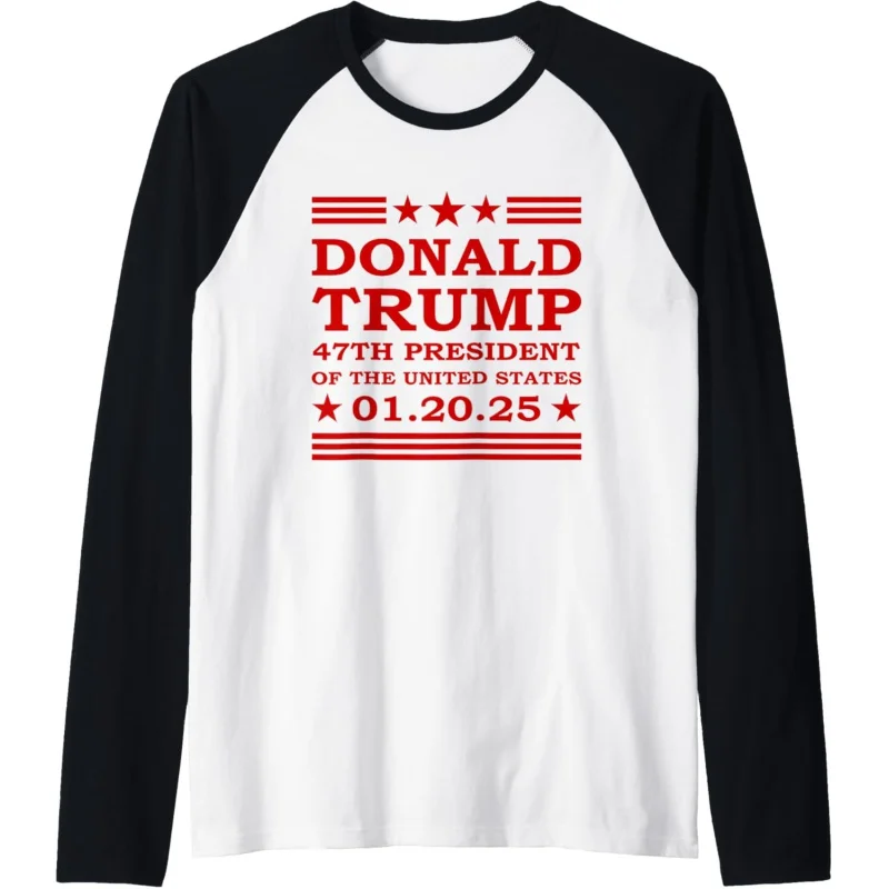 

Donald Trump's 47th President Baseball Top Long Sleeve T-shirt