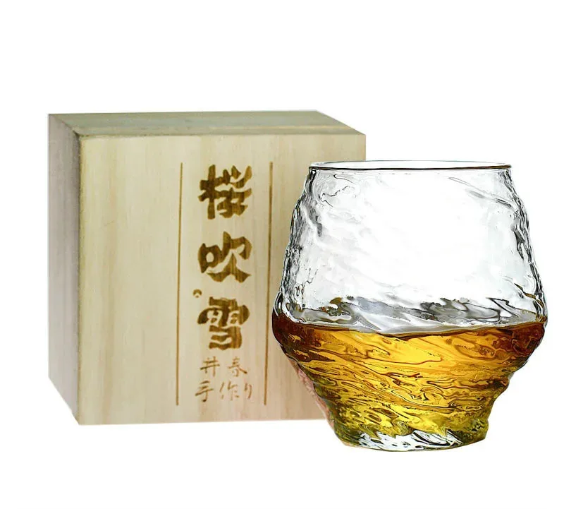 Copa de Whisky que cae Sakura Brandy Snifter, copa de vino antigua, regalos creativos, taza de Whisky de coñac, taza de cerveza, envío directo