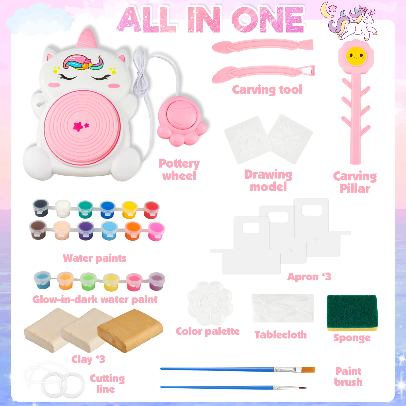 Artes e ofícios completos de cerâmica para crianças de 8 a 12 anos, kit de estúdio de cerâmica, brinquedos de presentes de aniversário de Natal para meninos e meninas
