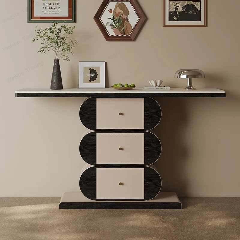 Entry entrance table Italian minimalist front door end view table Modern living room corridor entrance table