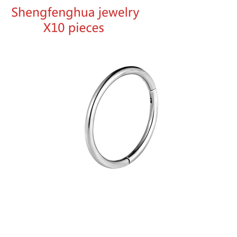 

Free shipping 10pcs Free shipping rings 316L stainless steel seamless Closed Nose Piercing titanium