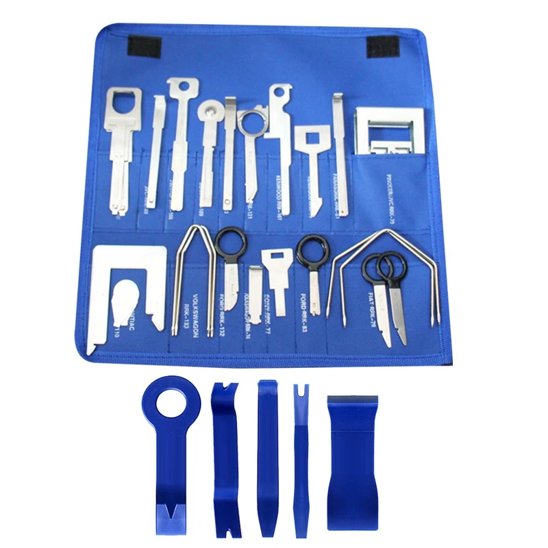 

38Pc Radio Removal Tools Audio Navigation CD Player Stereo Release Door Panel Remover Kit W/5 PC Audio Tools