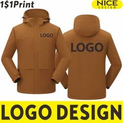 Winter Coldproof Waterproof Windproof Jacket Custom Logo Casual Men's And Women's Fleece Warm Sweatshirt Embroidery Print Design