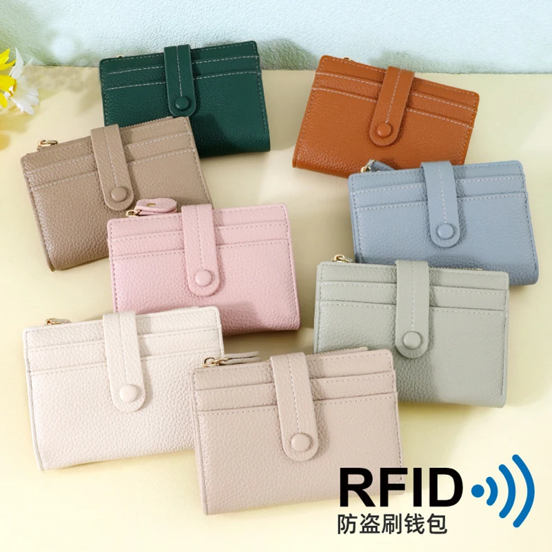 Western RFID Blocking PU Leather Women Wallet Large Capacity Multi-Cards Coin Purse for Ladies
