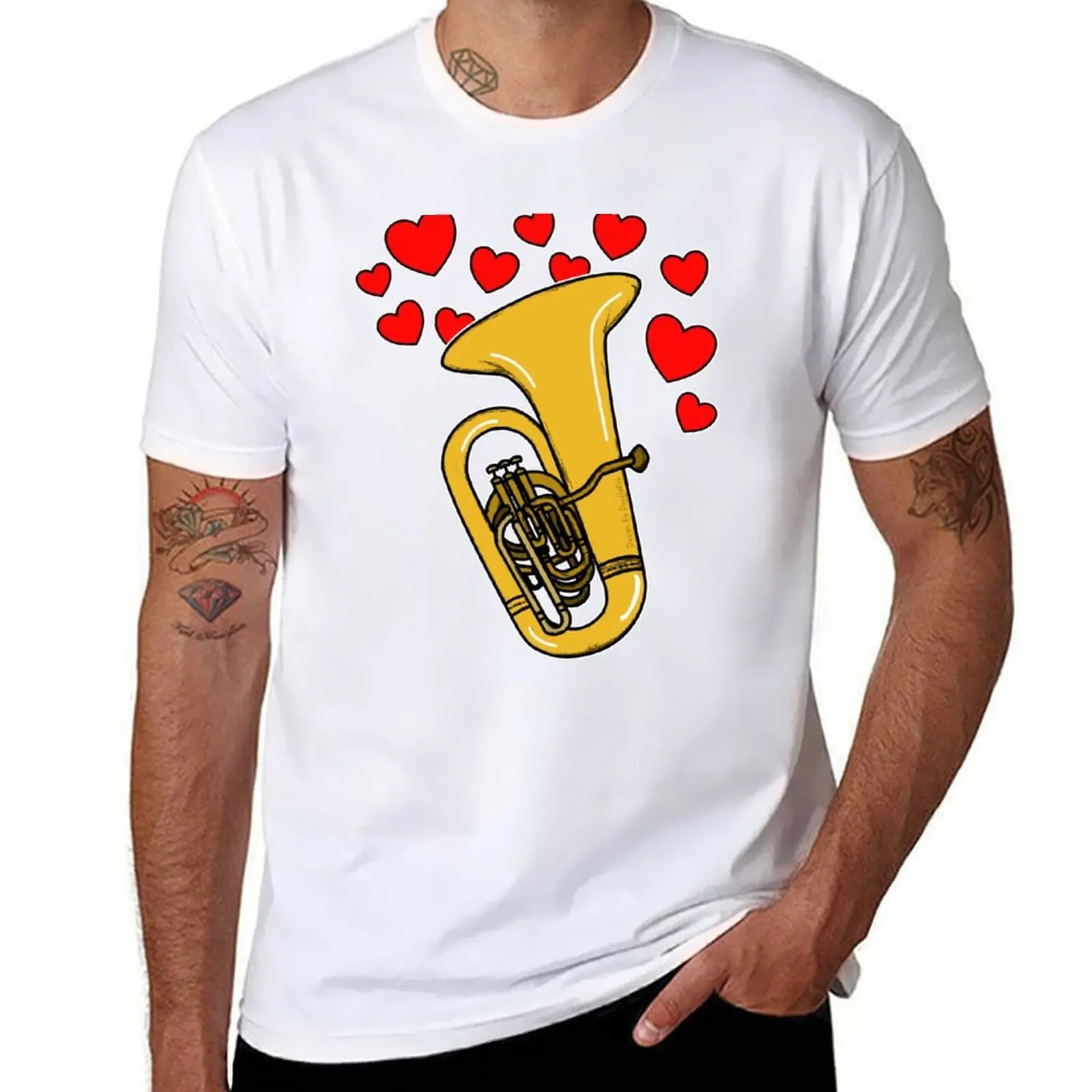 

Valentines Day Tuba Player Tubaist Anniversary Wedding Musician T-Shirt t shirt man luxury T-Shirt