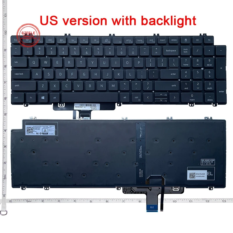 

NEW US laptop keyboard For DELL Latitude 5520 5521 5530 5531 For Precision 3560 3561 P104F