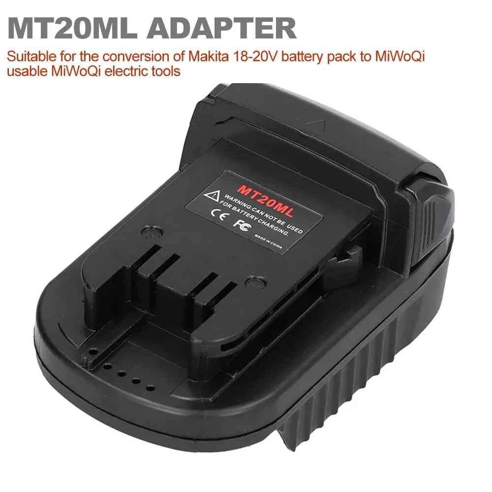 MT20ML Adapter for Makita 18V-20V Li-ion Battery BL1830 BL1860 BL1815 Convert to for Milwaukee M18 Lithium Battery